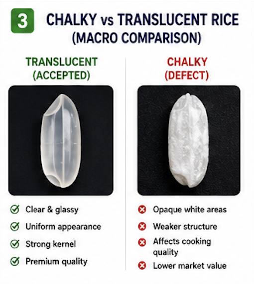 Chalky vs Translucent Rice — Macro Comparison