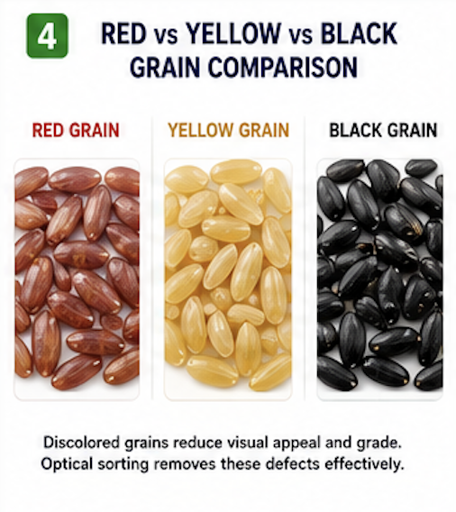 Red vs Yellow vs Black Grain Comparison