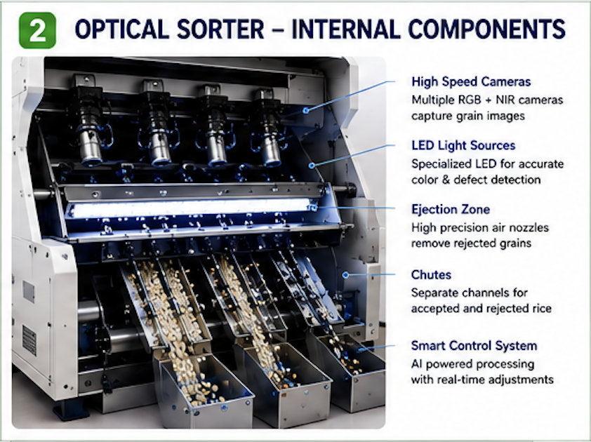 Optical Sorter Internal Components