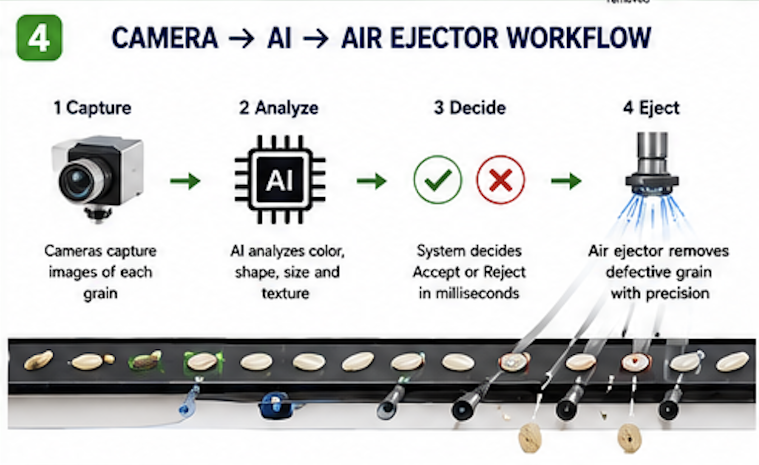 Camera → AI → Air Ejector Workflow