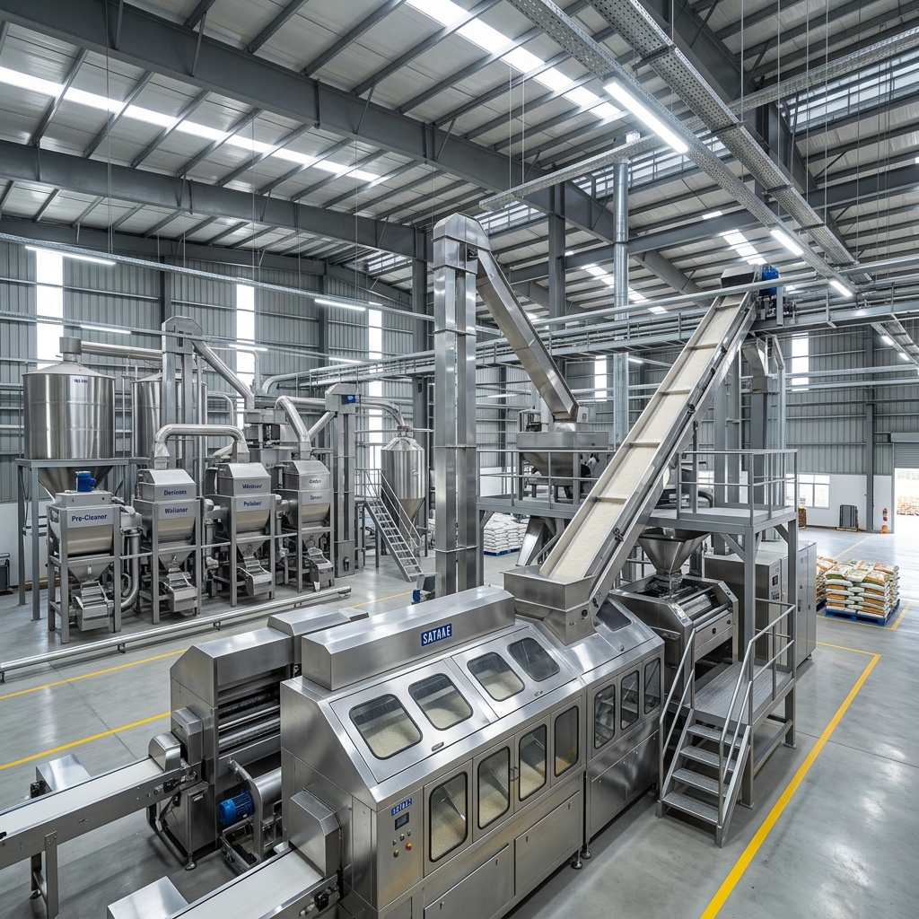 Modern rice processing facility